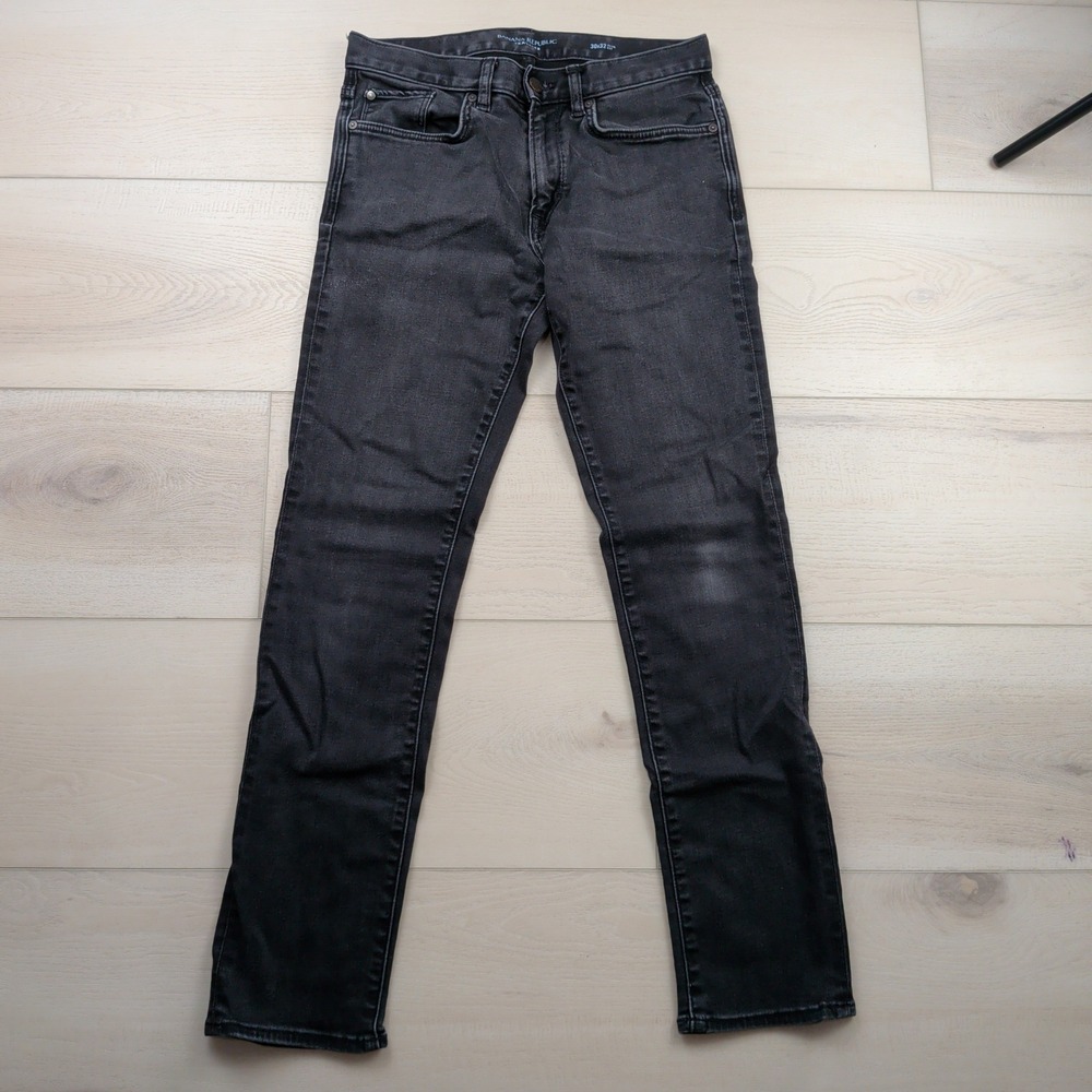 Banana Republic Traveler Slim Fit Jeans Mens 30x32 (Fits 30x31) Black Stretch